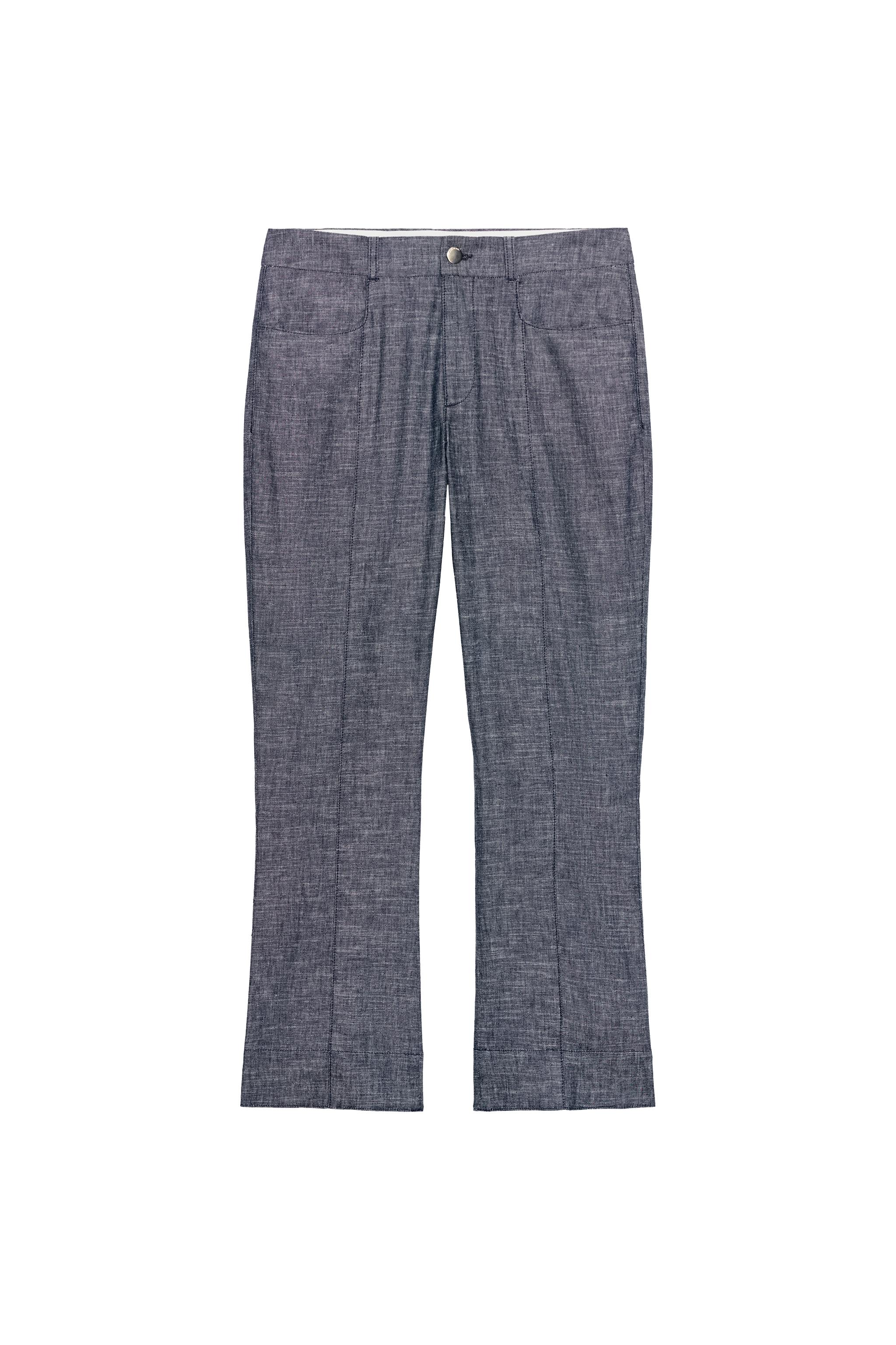 LINEN MINI FLARE PANTS